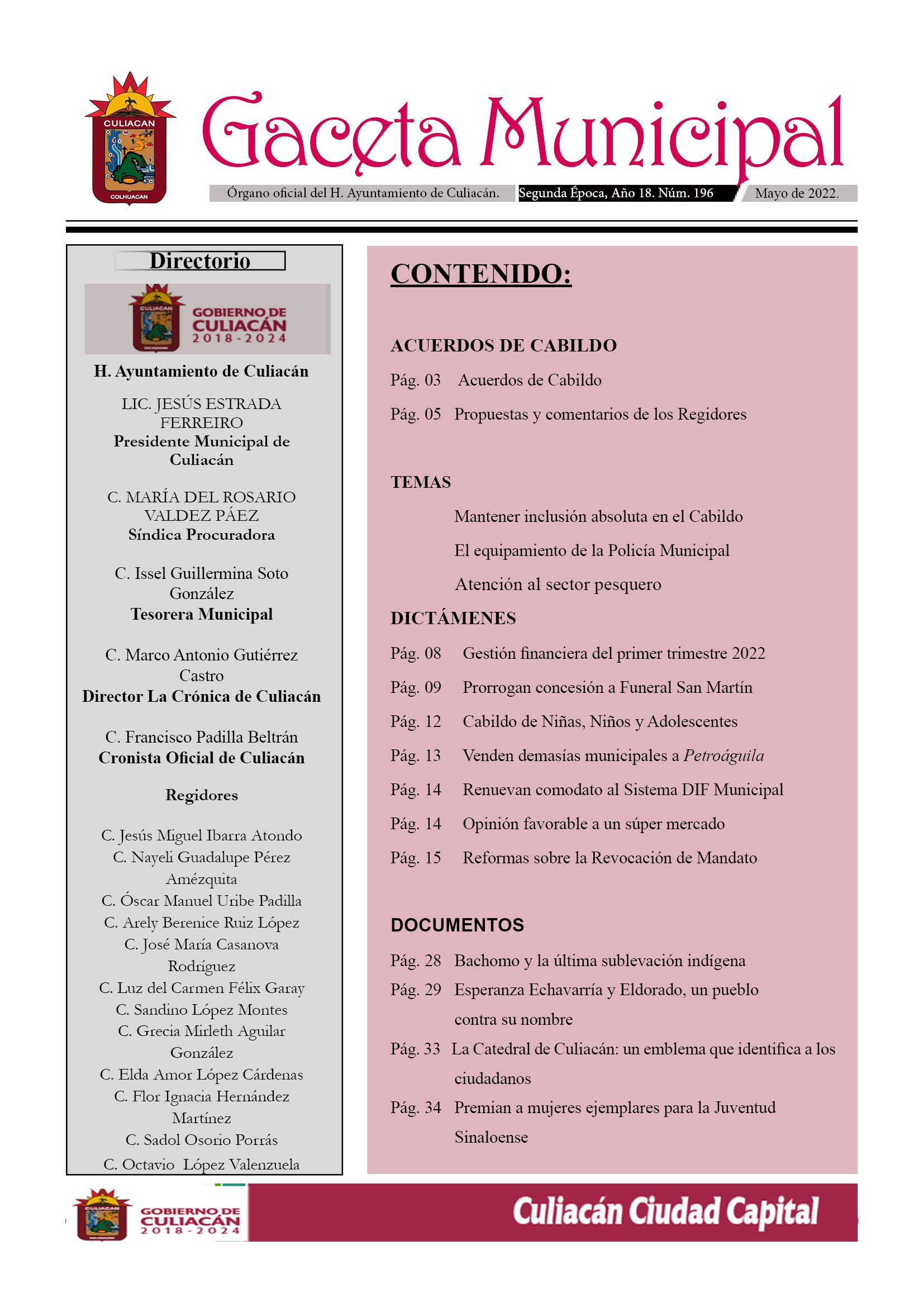 APRUEBA CABILDO DECRETO 138 DEL CONGRESO DEL ESTADO