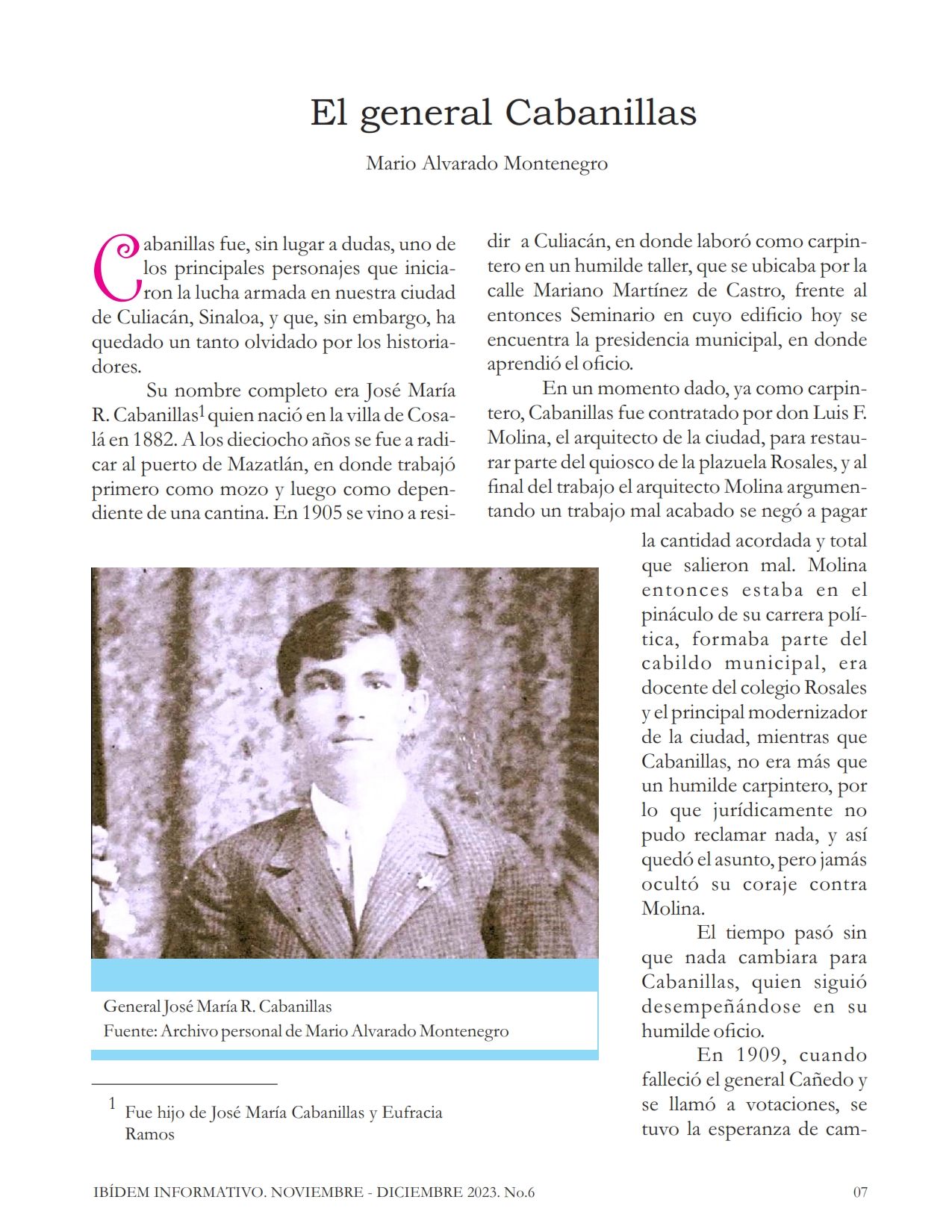 El general Cabanillas